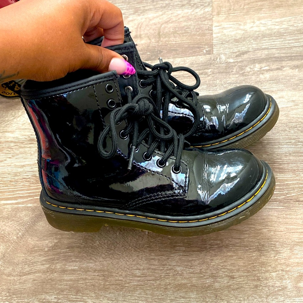 Black patent leather dr martens..size 13.